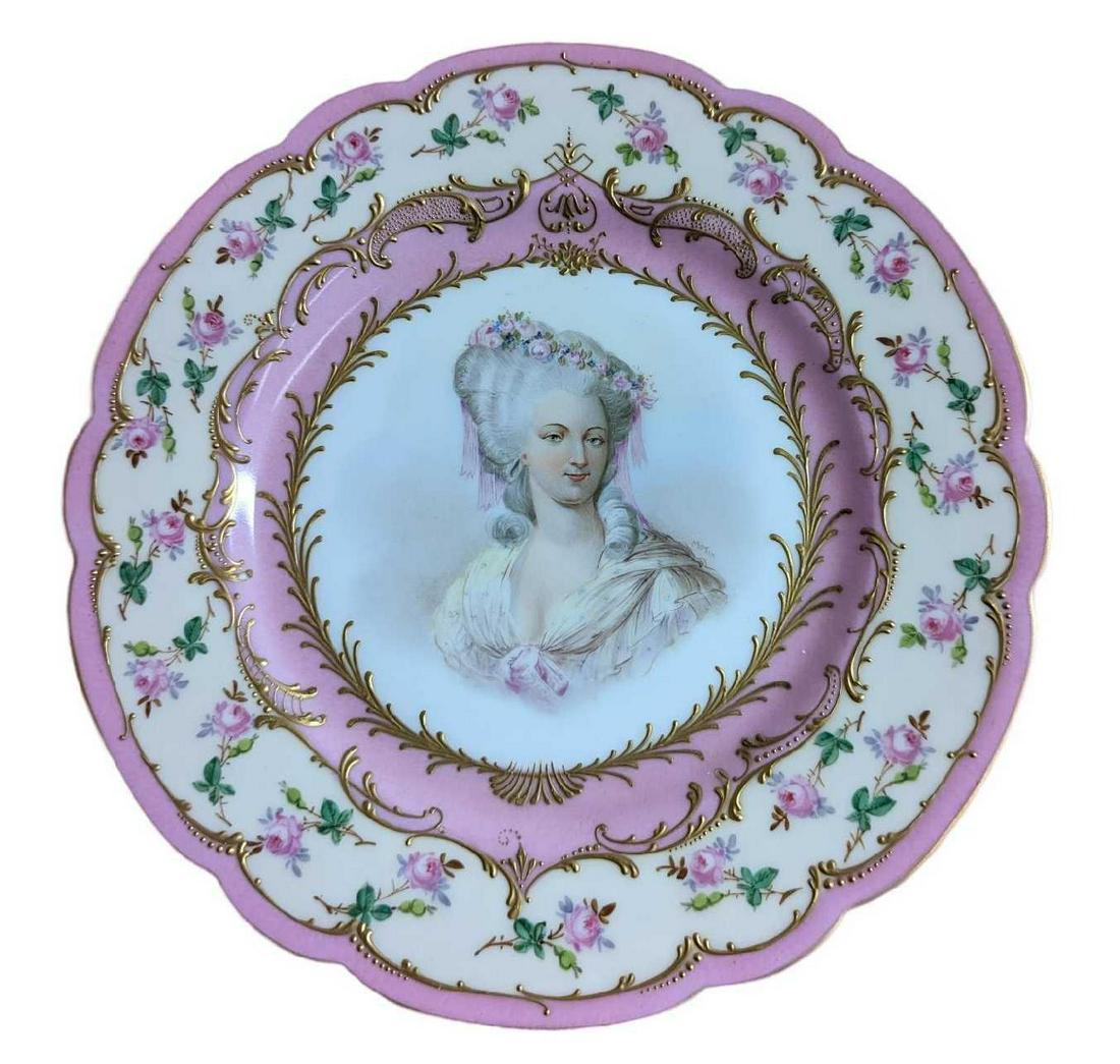 1844 Sevres Chateau De Tuileries Portrait Plate (1 of 7)