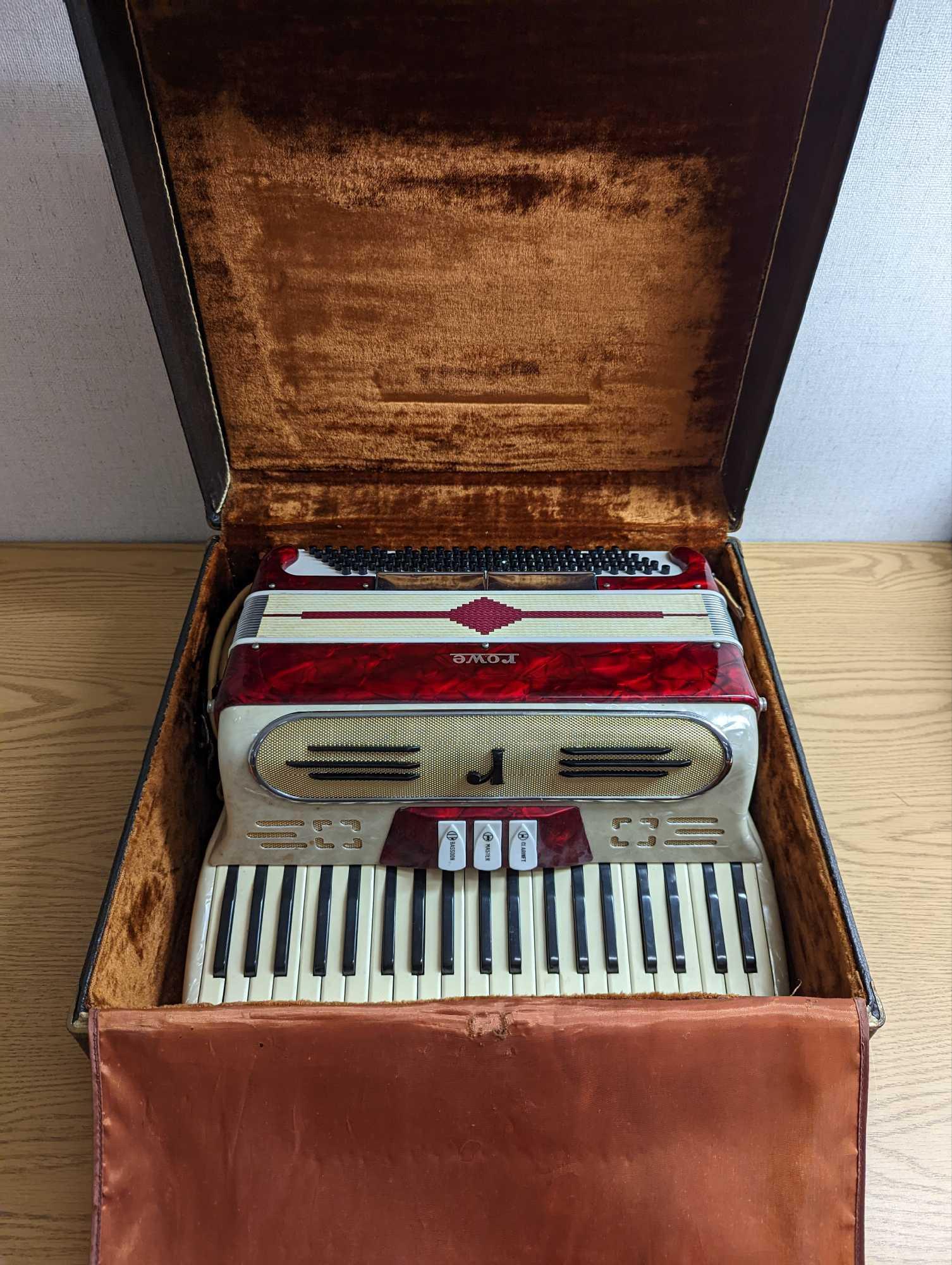 Red Rowe Model 10 Piano Accordion With Case (1 of 9)