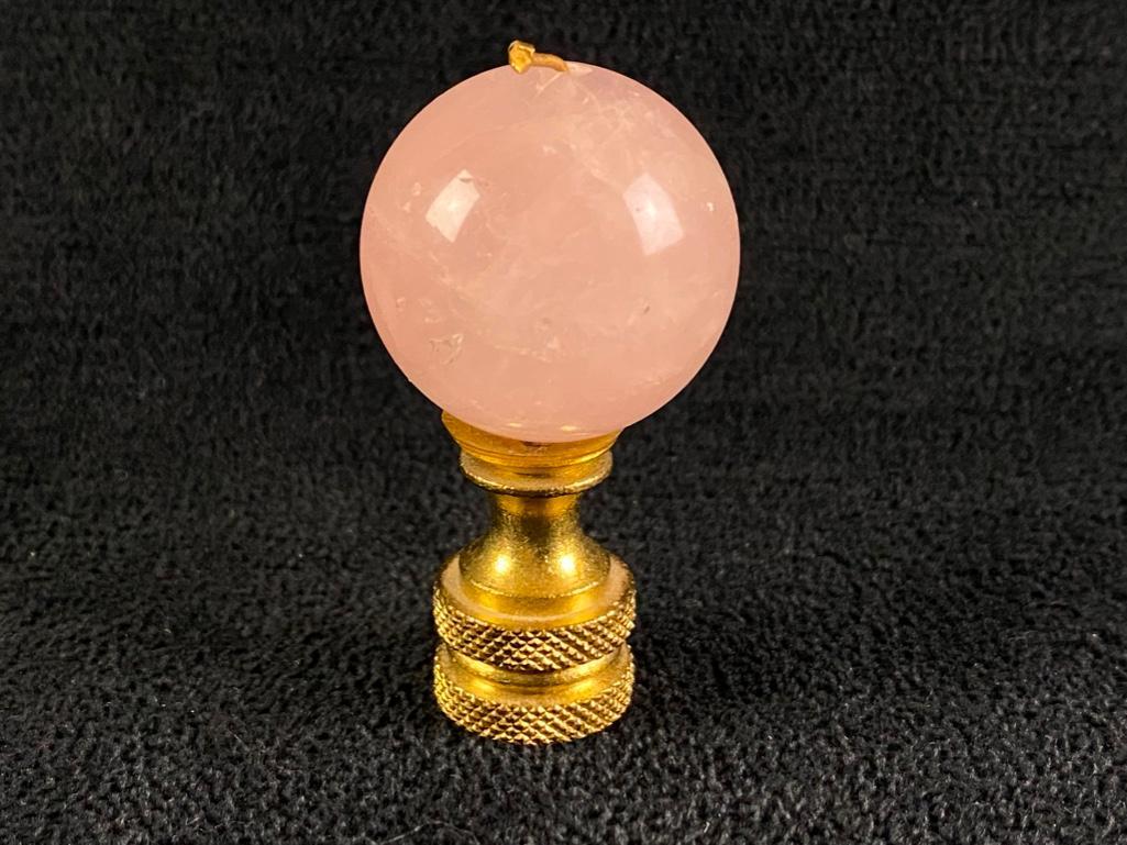 Rose Quartz Lamp Finial (1 of 4)