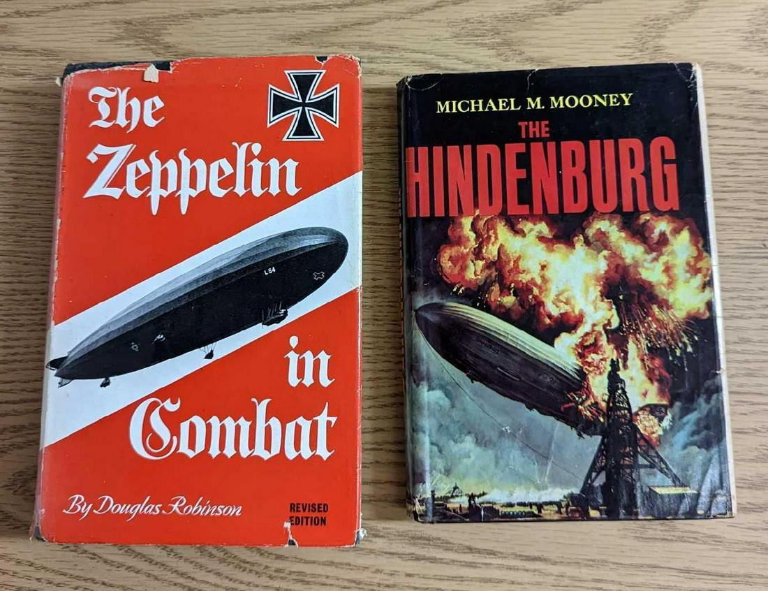 Hindenburg And The Zeppelin In Combat Hardcovers: Hindenburg And The Zeppelin In Combat Hardcovers. This lot includes: (1) The Hindenburg By Michael M. Mooney. This was published by Dodd, Mead & Company (New York) and copyrighted in 1972. This hardco