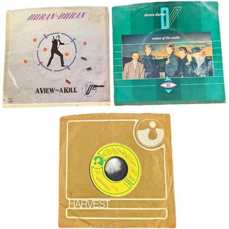 3 Duran Duran 7" Singles James Bond Hungry Like A Wolf (1 of 4)