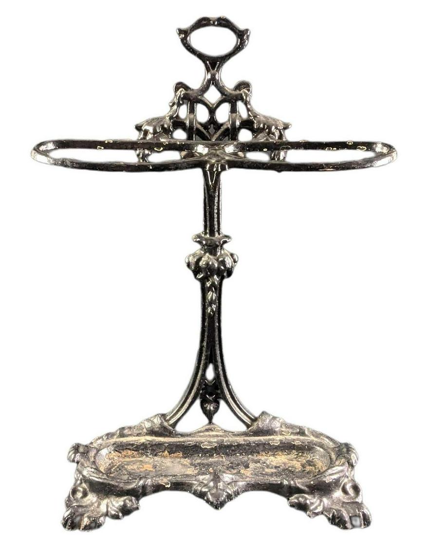 Vintage Cast Iron Cane & Umbrella Stand (1 of 9)