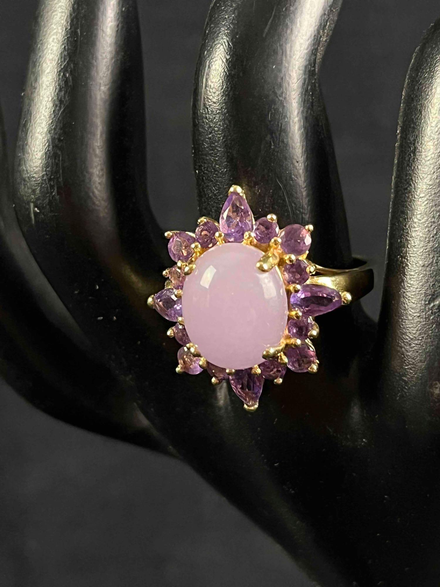 Michael Valitutti 14K Lavender Jade & Amethyst Ring (1 of 10)