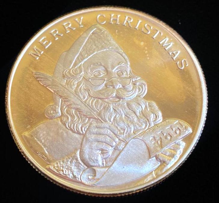 1994 Christmas Art Round .999 Silver Cameo (1 of 4)