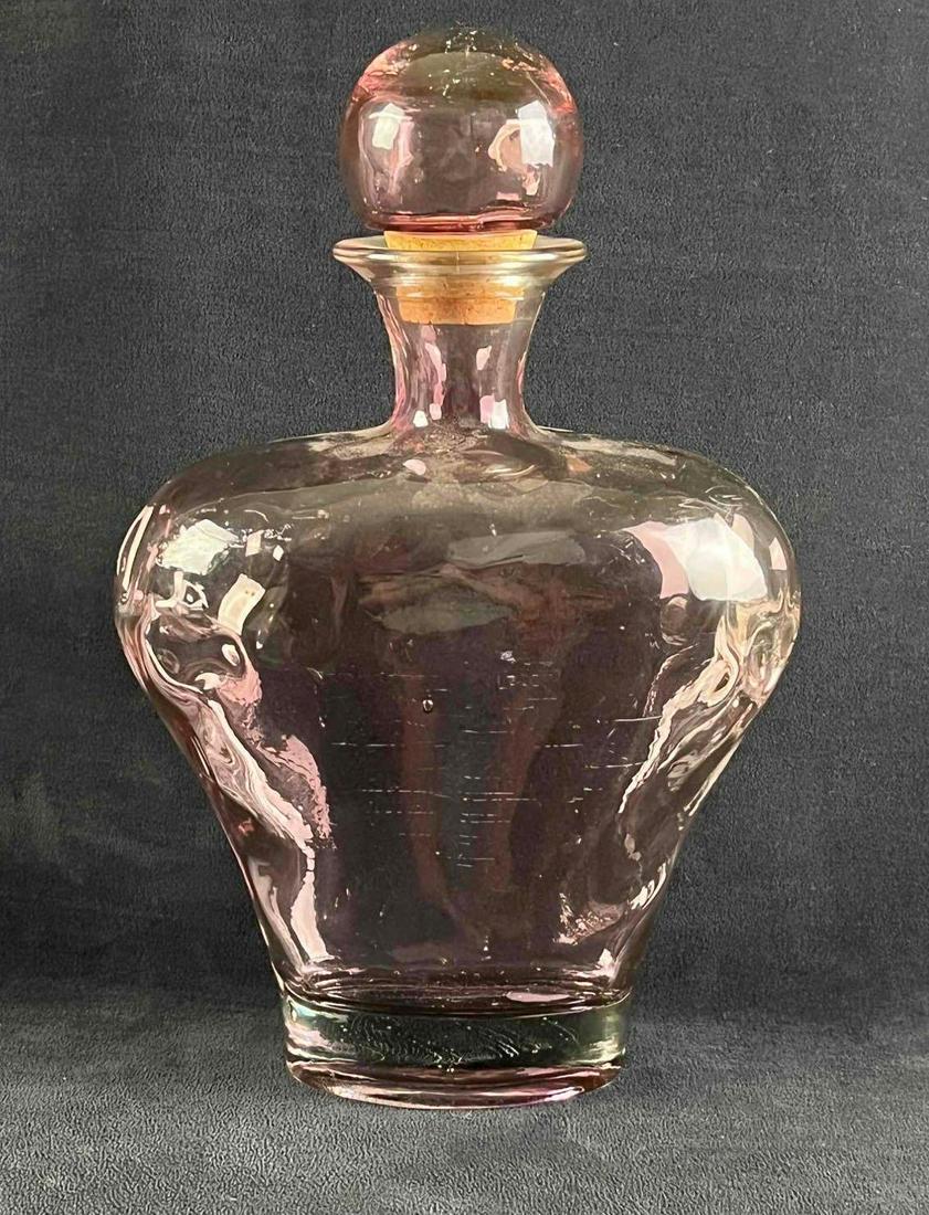 Pink Glass Decanter Decorative Glass (1 of 9)