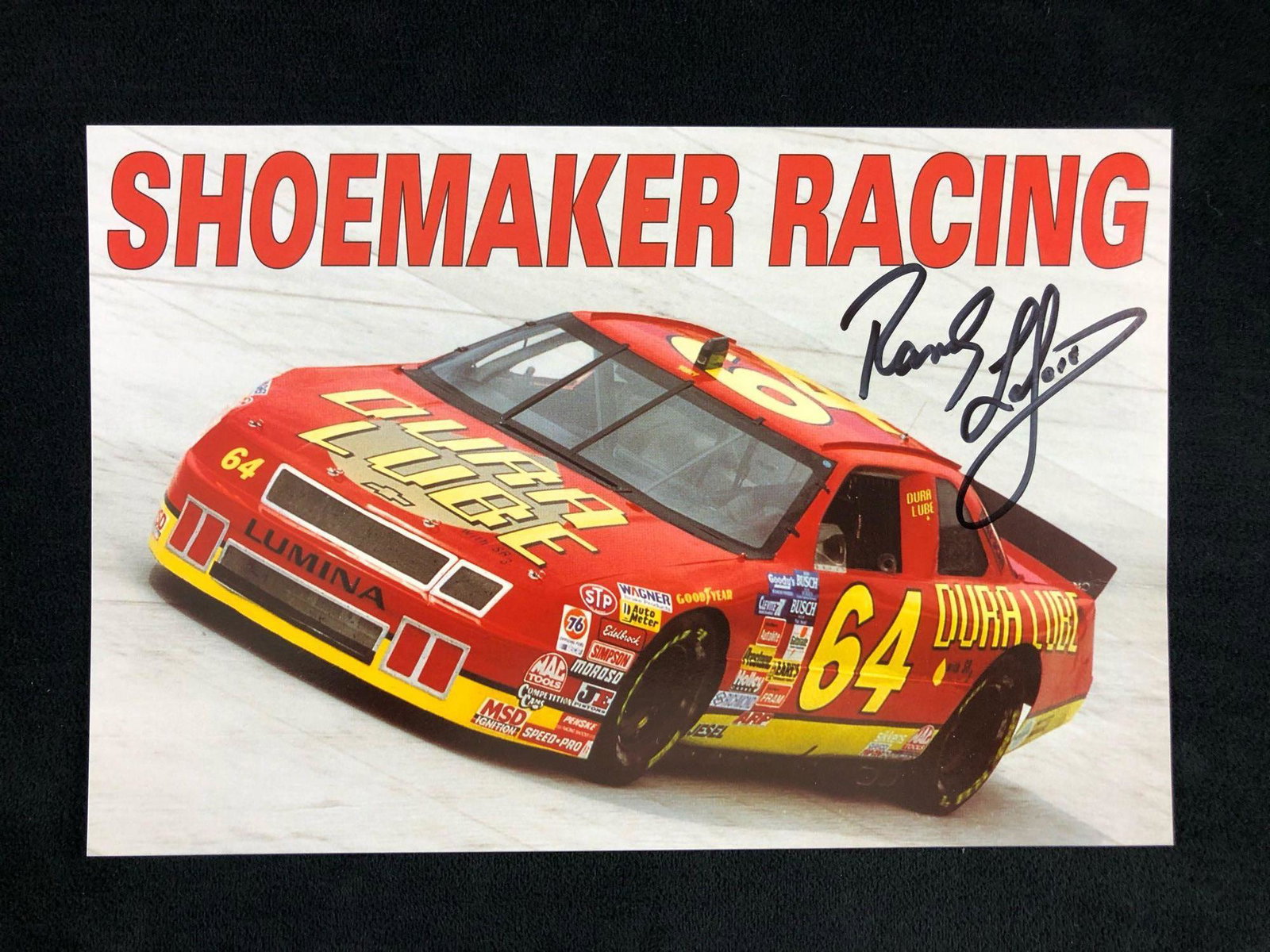 Autographed Media Photo of Randy Lajoie, Nascar (1 of 5)