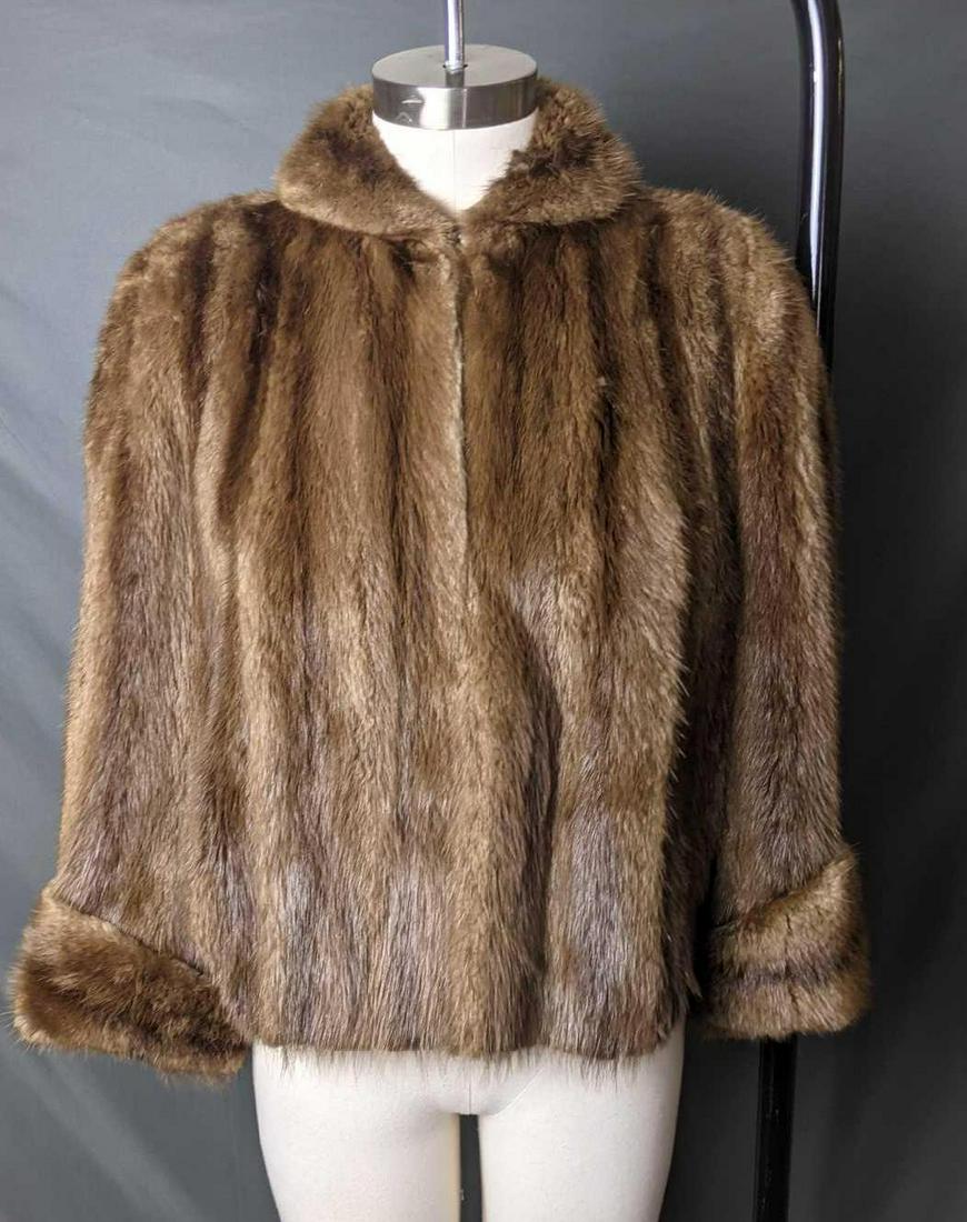 Brown Mink Stole With Sleeves (1 of 10)