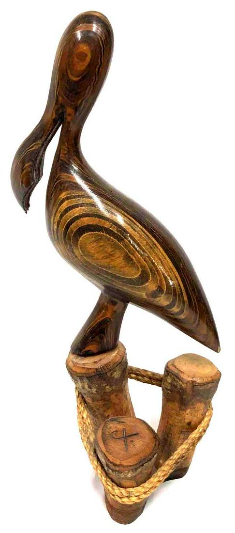 Vintage Pelican Ironwood Carving Figurine (1 of 8)