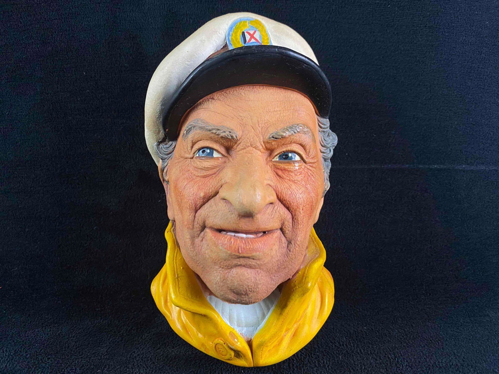 Vintage England " The Skipper " Chalkwear Bust: Vintage England " The Skipper " Chalkwear Bust Very Good Condition No Damage No Chips Signed J Wright 6" x 3.5 England