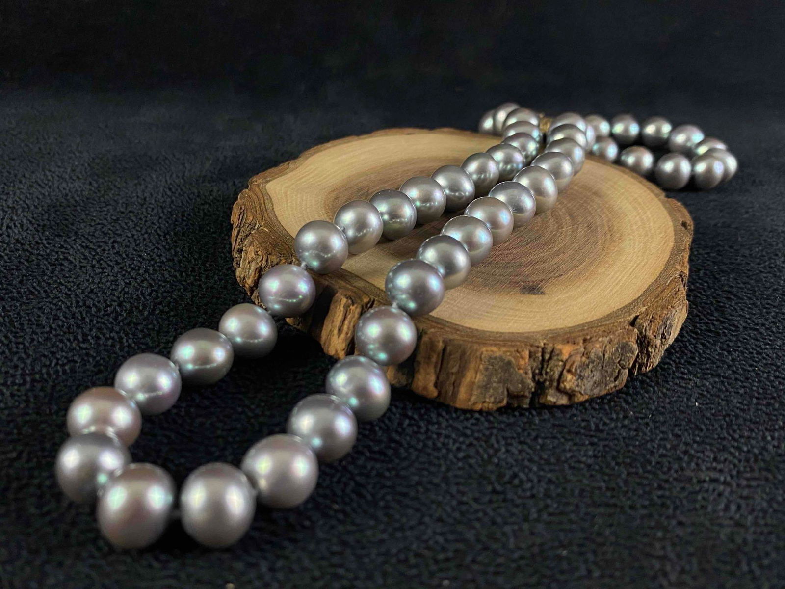Natural Grey 6mm Pearl Strand Necklace (1 of 10)