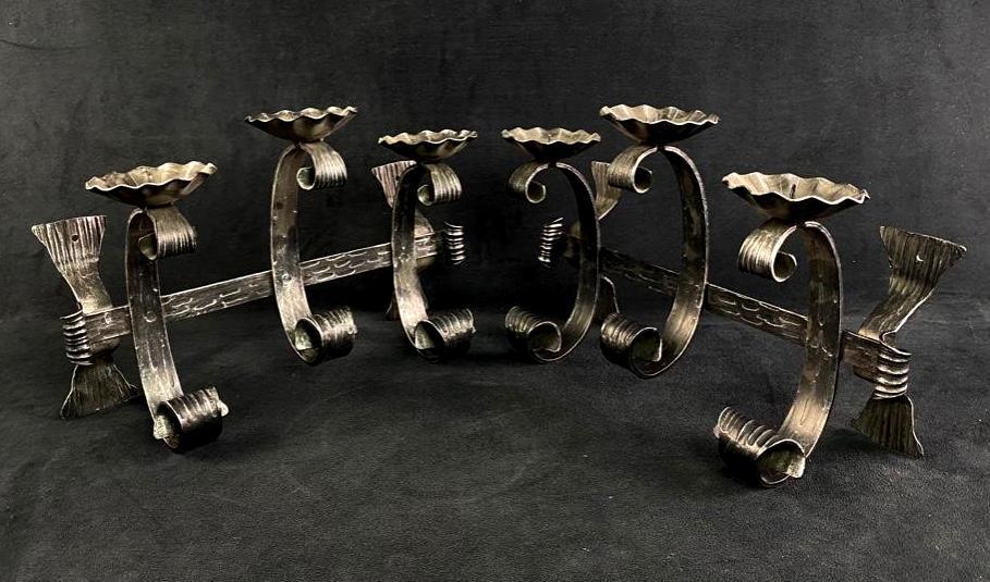 Pair of Metal Wall Sconce Candle Holders (1 of 7)