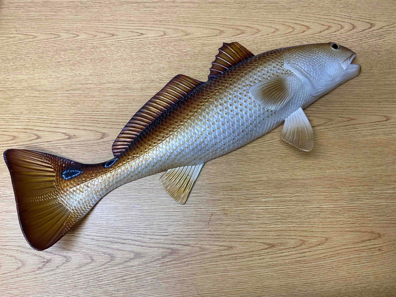 Colorful Hand Painted 27" Decorative Red Fish Hanging Wall Decor Mount (1 of 8)