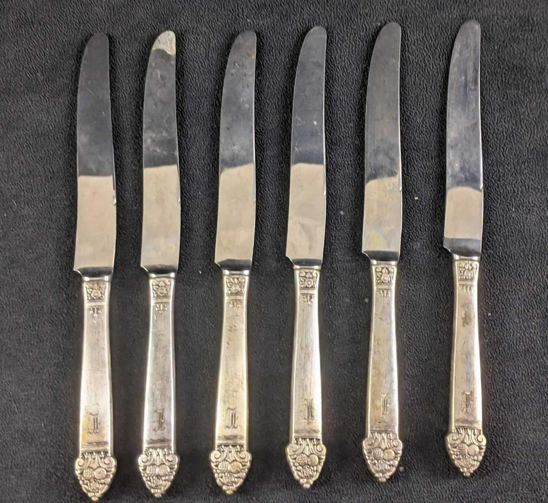 Sterling Silver Handle Stainless Steel Knives (1 of 9)