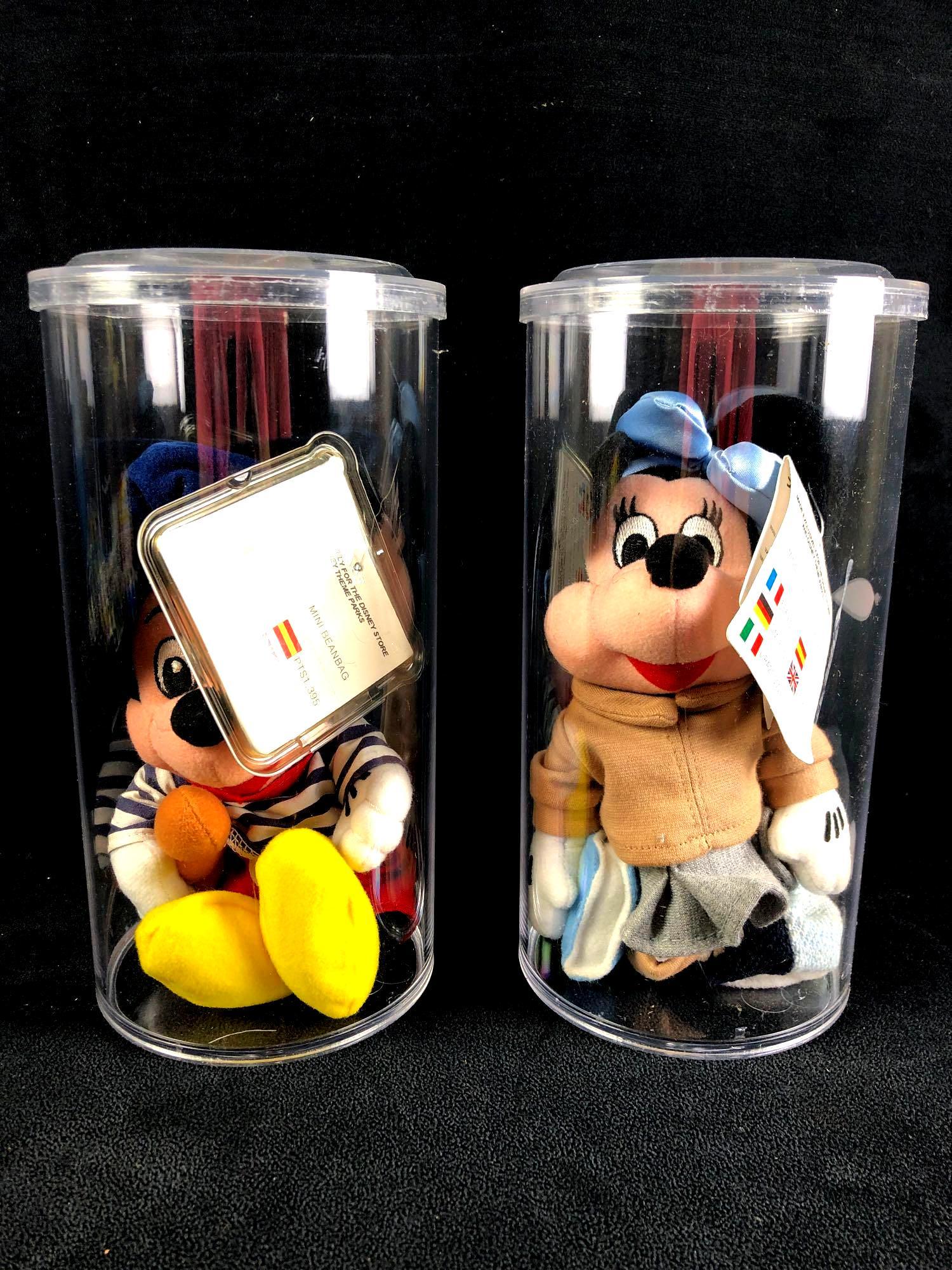 Disney Minnie Mouse "Tradicool" and "French Mickey" Bean Bag Dolls (1 of 4)