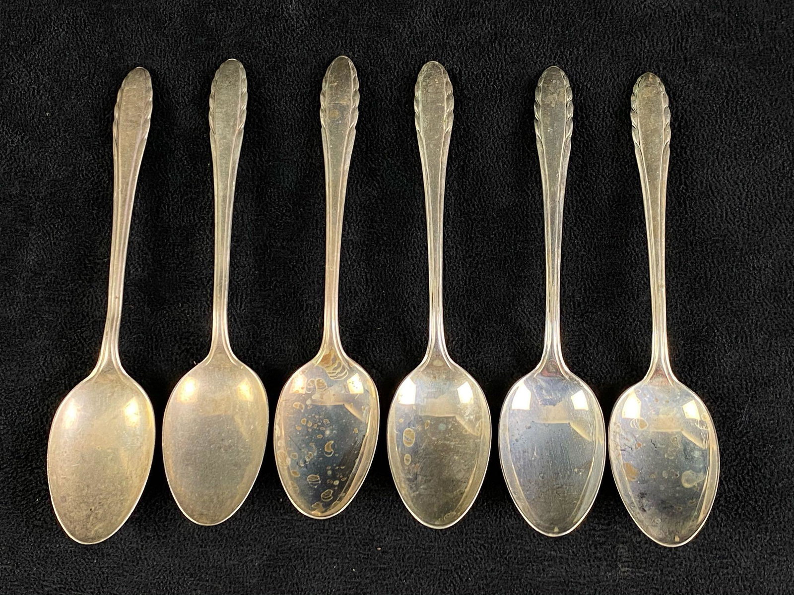 Vintage 1940 Sterling Silver Gorham "Lyric" Pattern Tea Spoons (1 of 7)