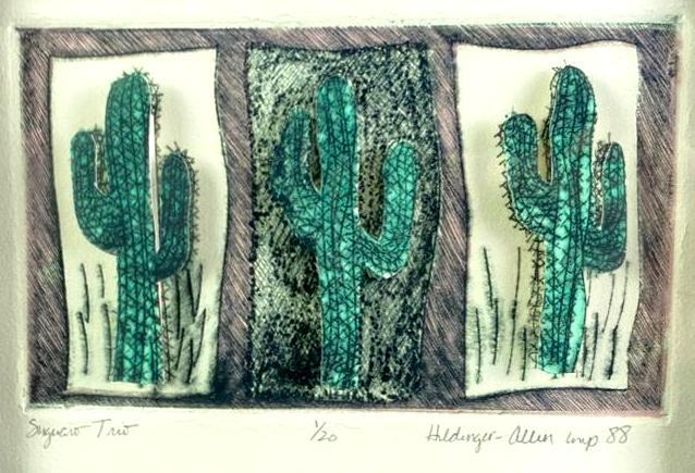 Saguaro Trio Framed Print D81 (1 of 5)