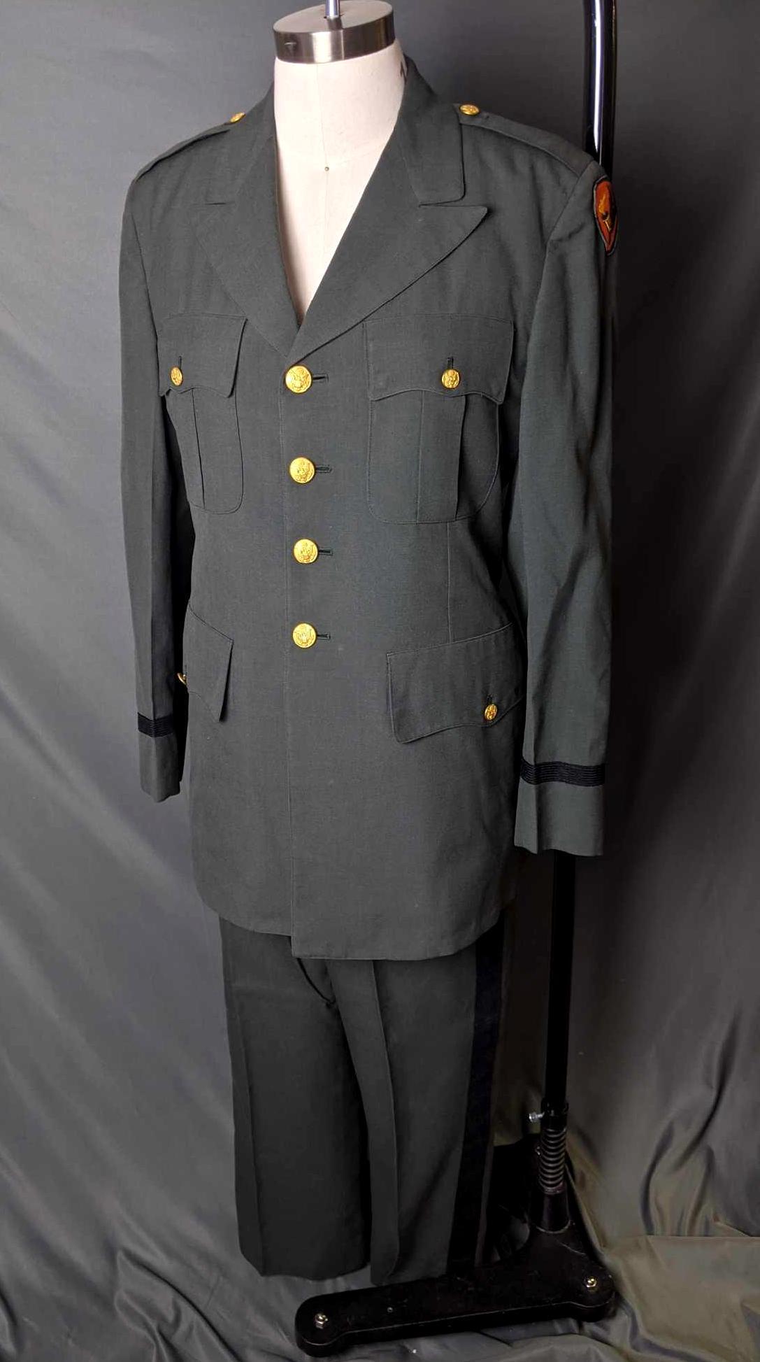 Military Green Uniform with Army Aviation School (1 of 8)