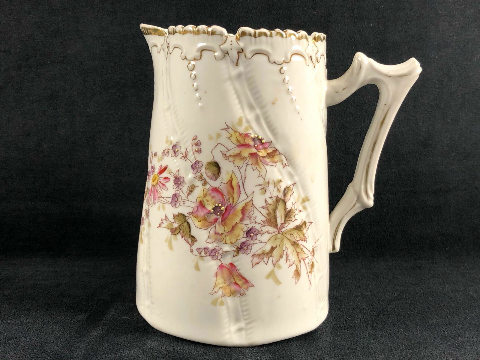 Antique West Germany Hand painted flower Pitcher (1 of 10)