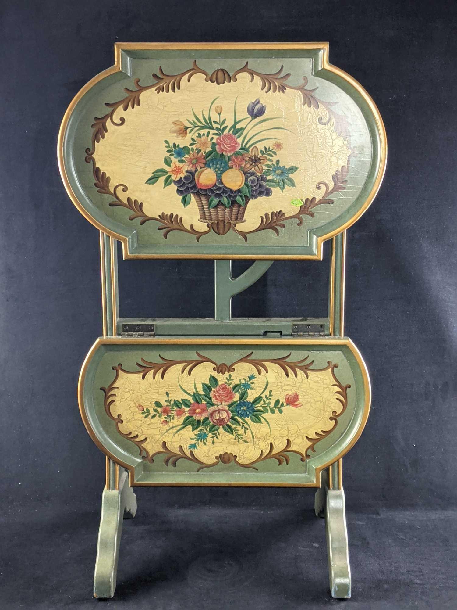 Small Two Tier Standing Foldable Shelves (1 of 11)