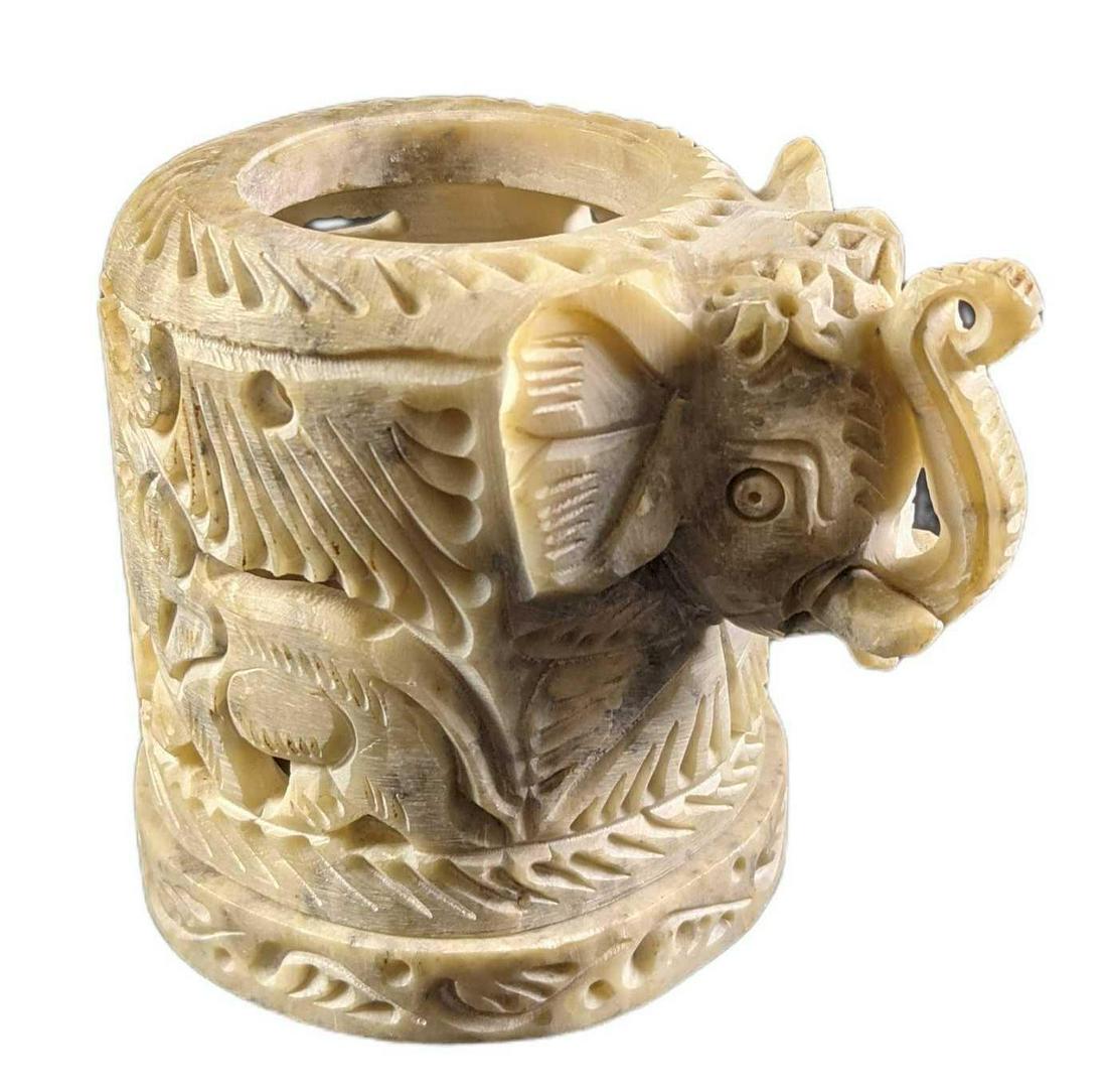 Vintage Soapstone Elephant Candle Holder (1 of 8)