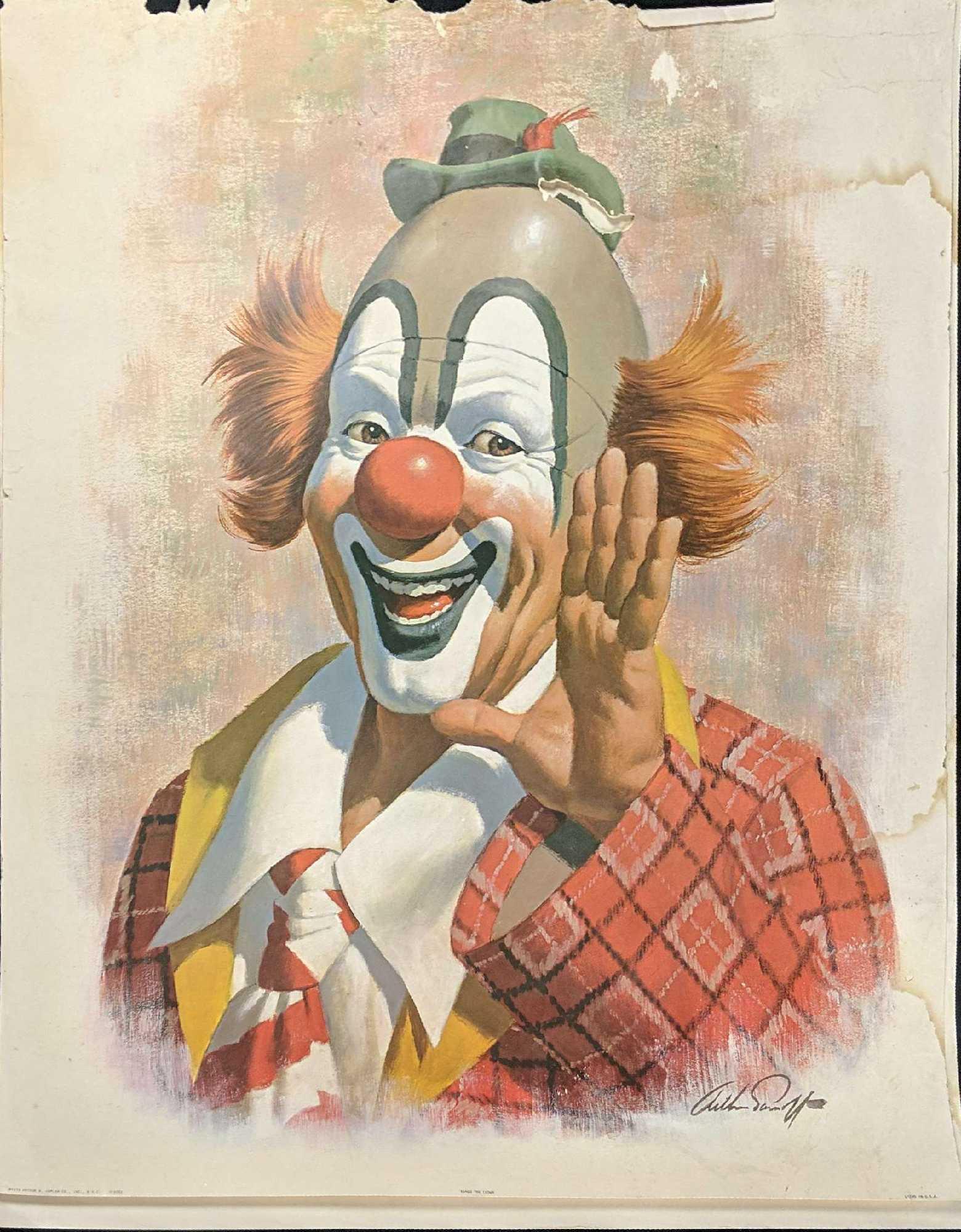 Vintage Ringo the Clown Print By Arthur Sarnoff (1 of 7)
