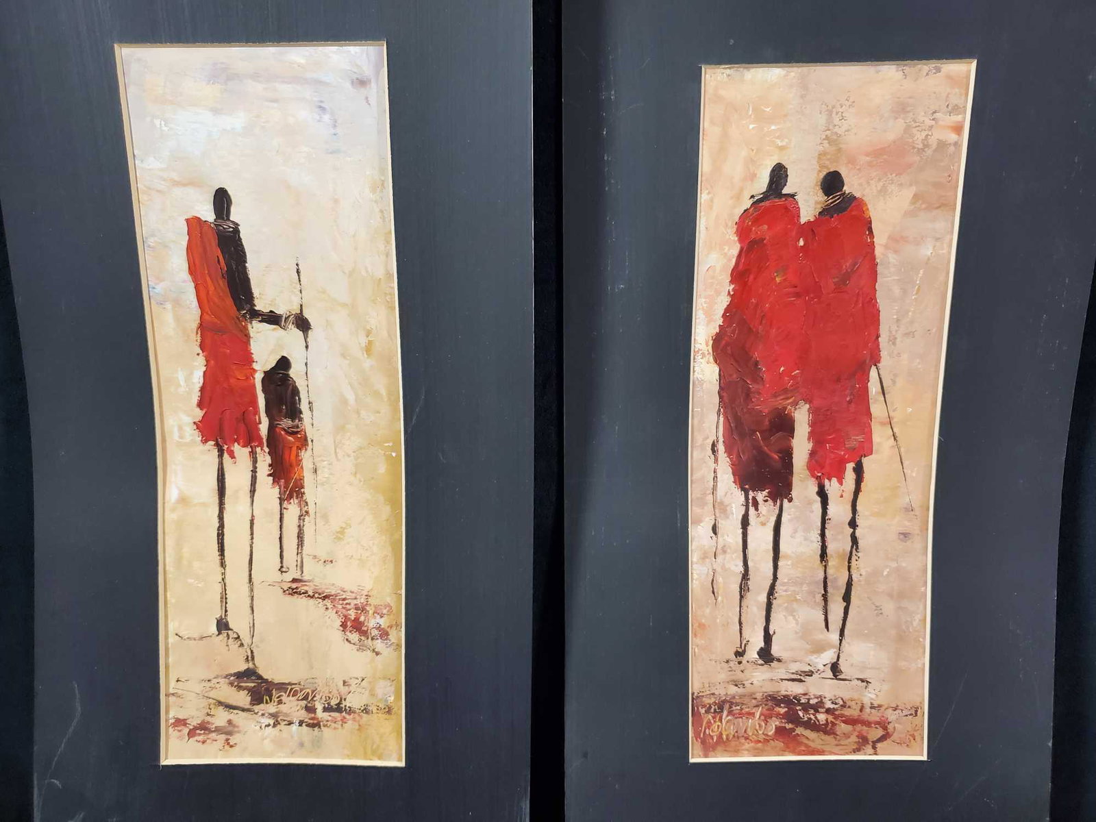 Original Maasai Shuka African Paintings (1 of 14)