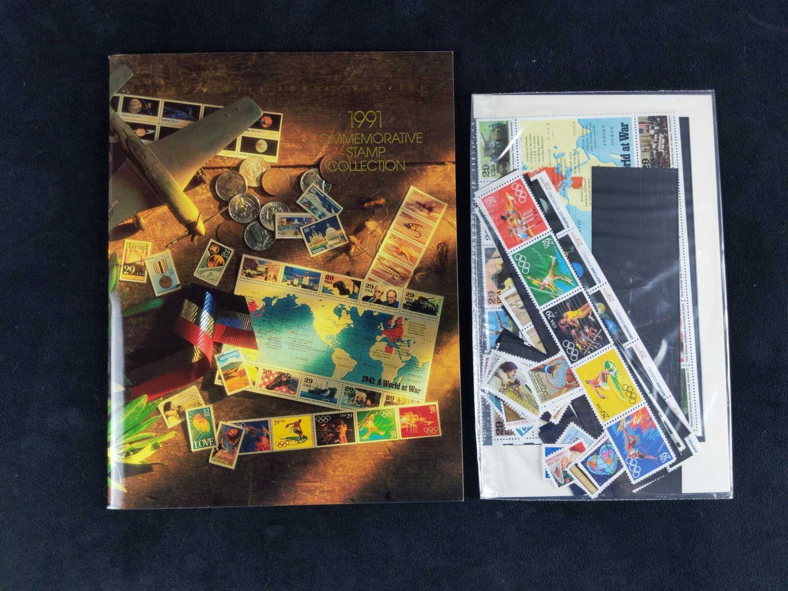 1991 Mint Set Of Commemorative US Stamps W Book (1 of 4)