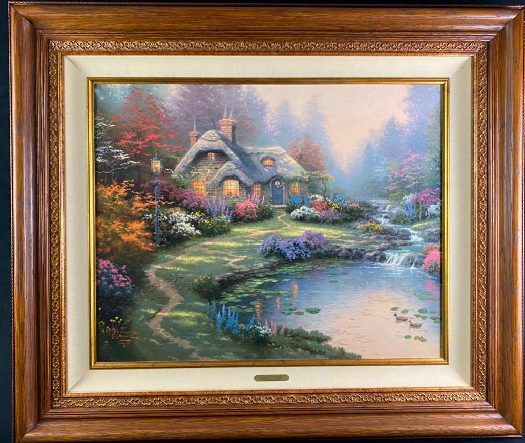 Thomas Kinkade Everett's Cottage Hand-Embellished (1 of 10)