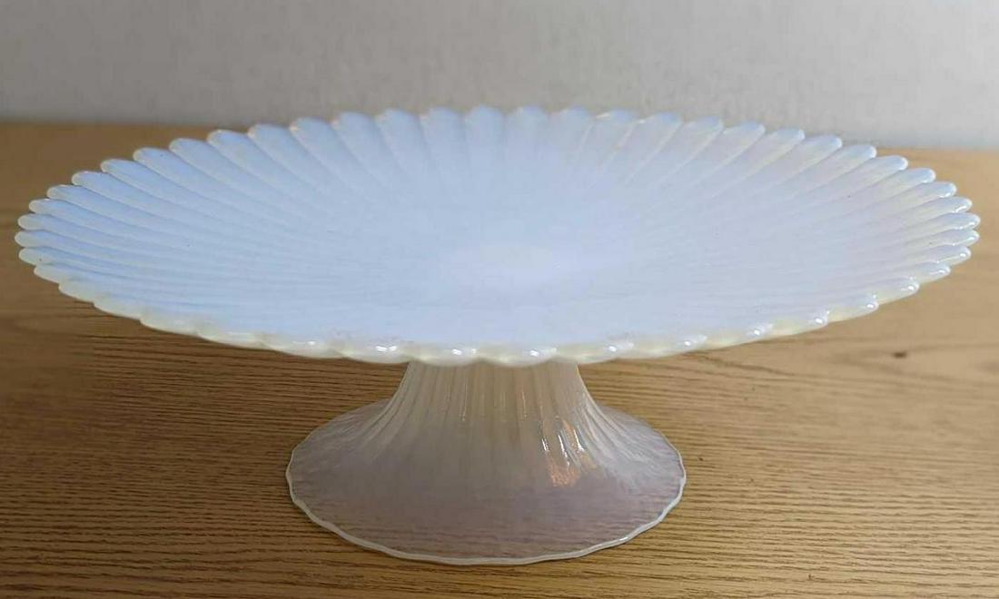 Vintage Opalescent Murano Glass Footed Cake Stand (1 of 7)