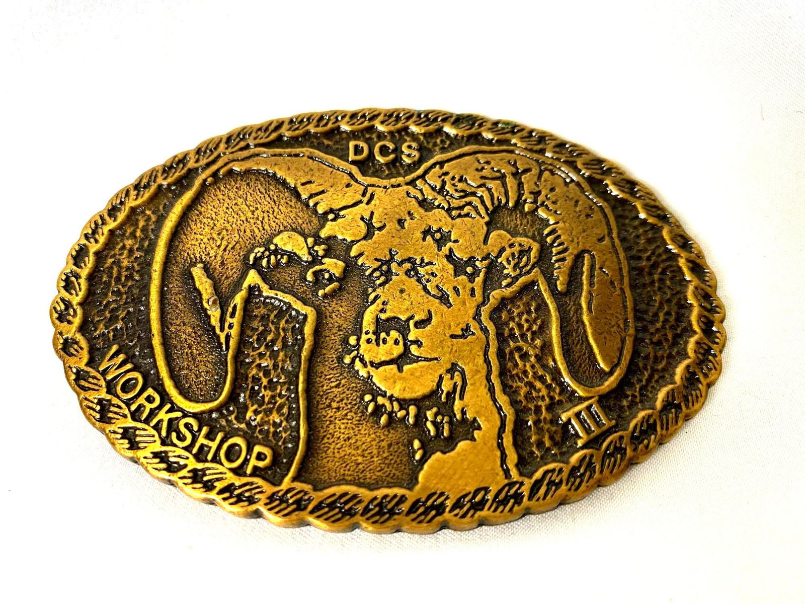 Vintage Ram Solid Brass Belt Buckle - DCS Workshop III (1 of 2)