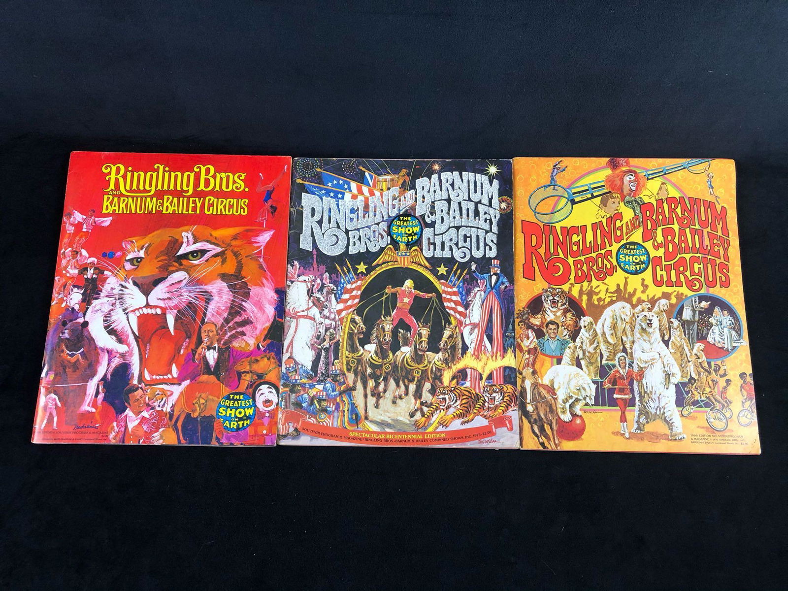 Vintage Ringling Brothers Barnum & Bailey Circus 1974-1975-1976 Programs & Posters (1 of 10)