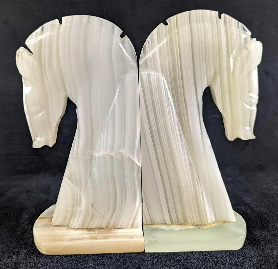Pair Of Onyx Chess Horse Bookends (1 of 7)