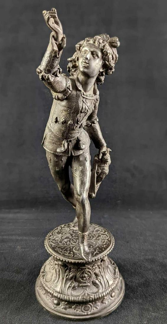 Vintage Metal Man With Birds Statue (1 of 9)