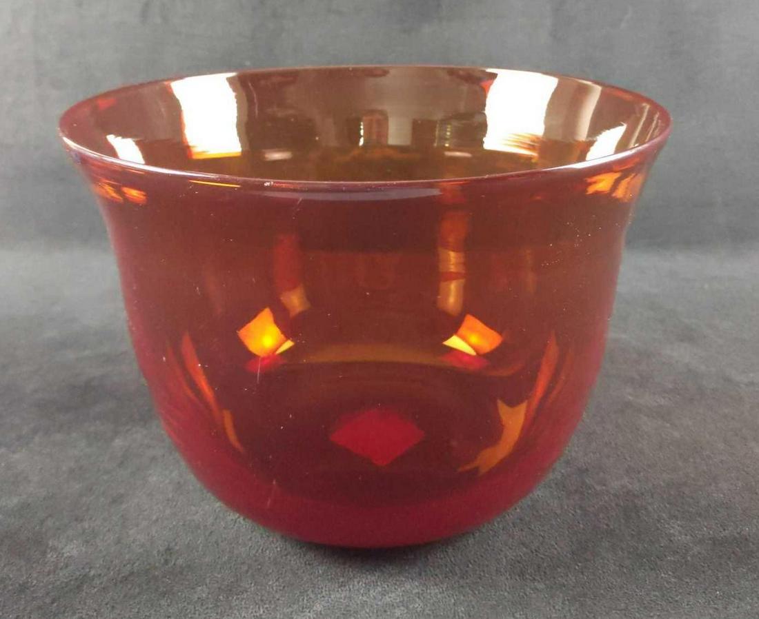 Large Amber Colored Glass Vase (1 of 7)