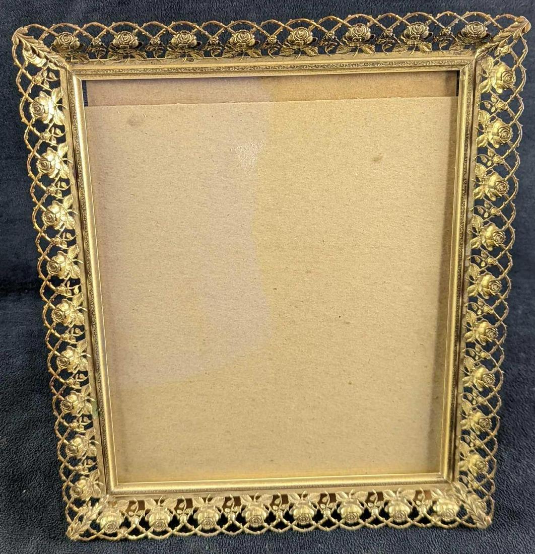 Vintage Brass Roses Photo Frame (1 of 6)