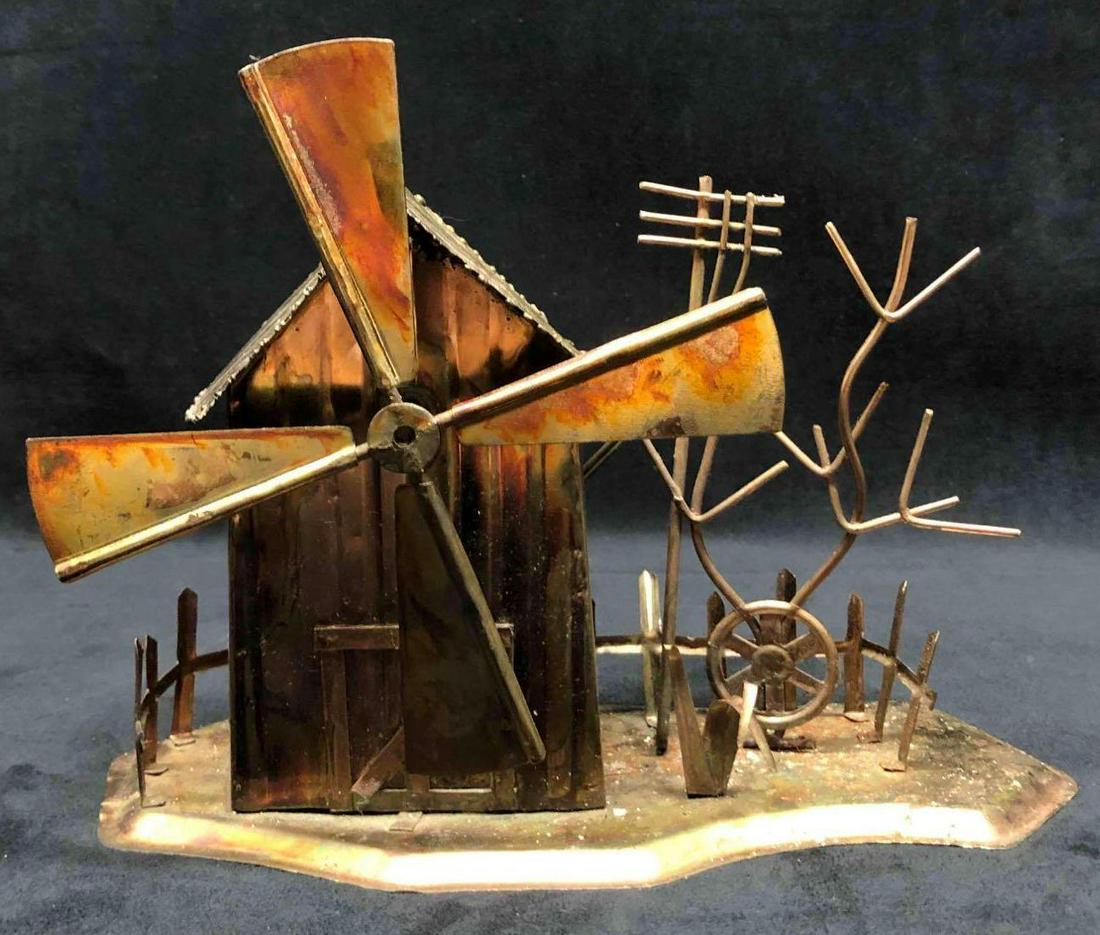 Copper Tin Decorative Music box Wind Up Country Barn Sculpture By Berkeley Designs (1 of 9)