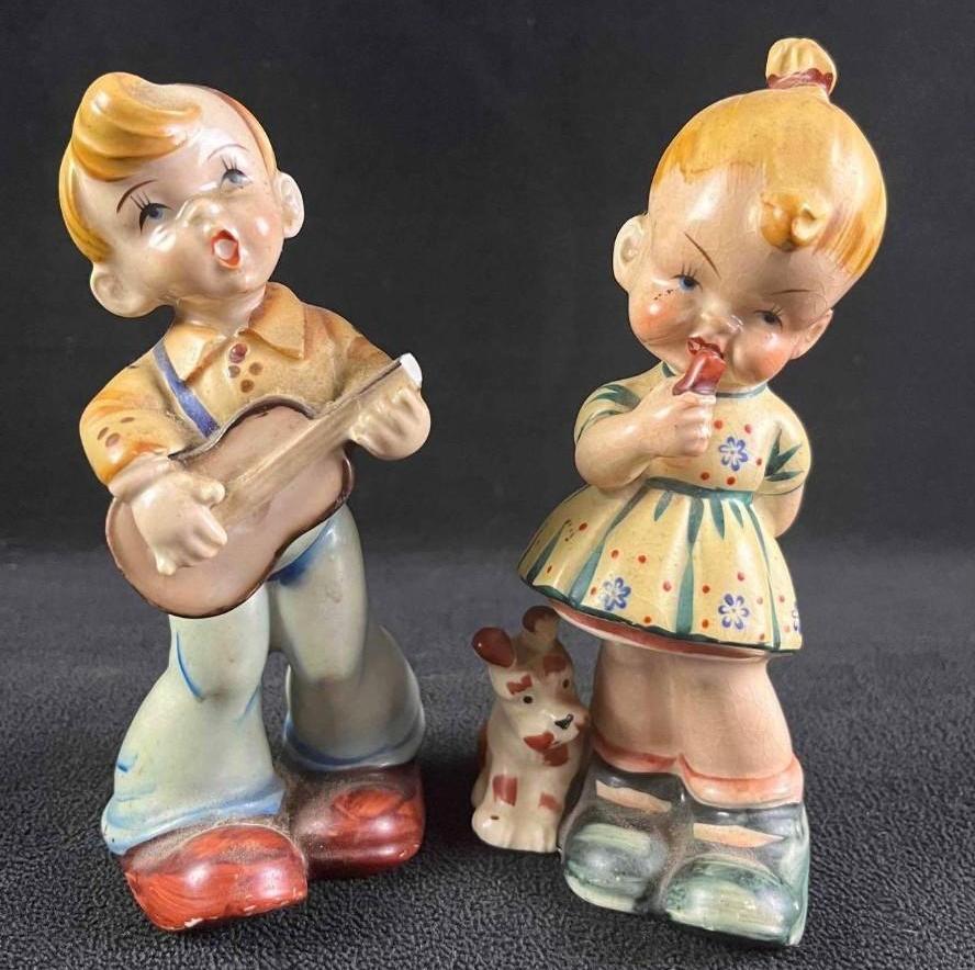 Porcelain Children Figurines Painted Figurines (1 of 8)