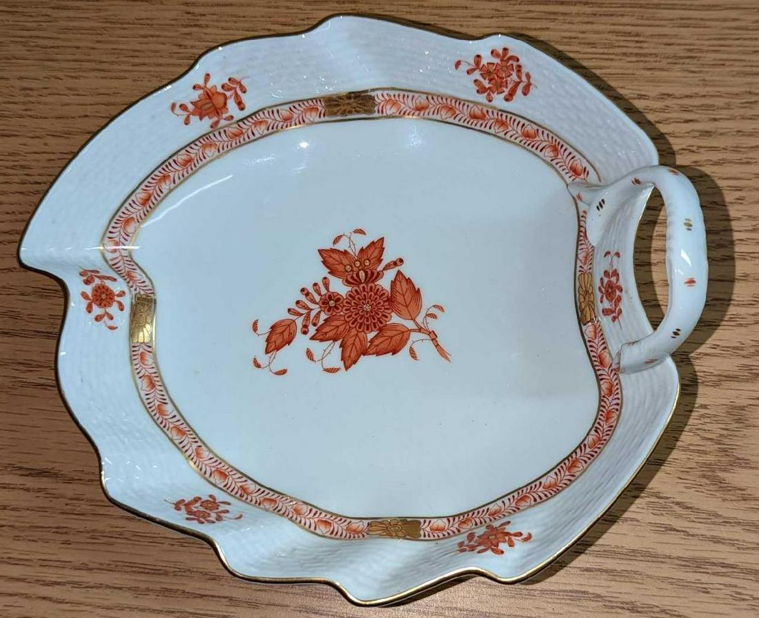 7" Herend Leaf Dish Chinese Bouquet Rust (1 of 6)