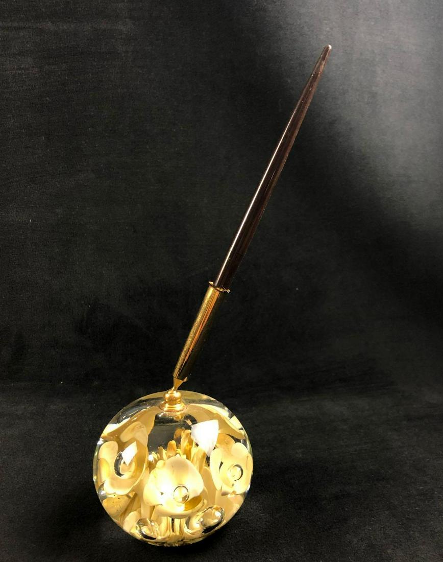 Art Glass Joe St. Clair Paperweight Pen Holder (1 of 8)