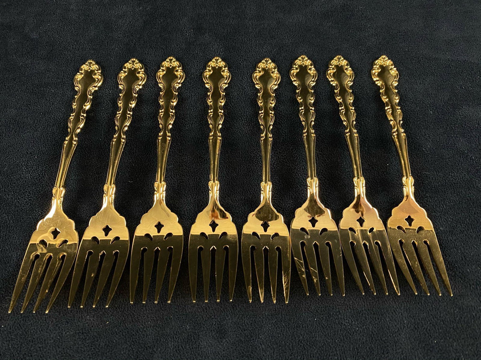 Vintage Community Gold Electroplated Salad Forks Flatware Cutlery Holiday Fine Dining (1 of 10)