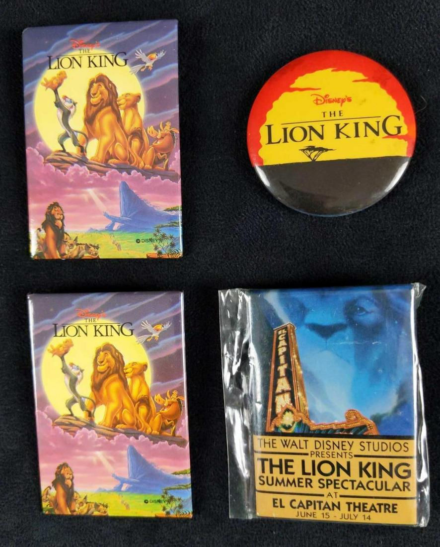 Four Disney Lion King Promo Buttons Pins Badges (1 of 5)