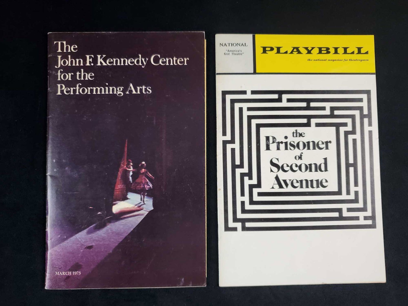 Vintage 1970s Playbill And Stagebill Magazine Lot Of Two: This lot includes vintage Playbill and Stagebill magazines and each are packaged in an protective bag and boards. Magazines are in good, vintage condition Magazines are in good, vintage condition with