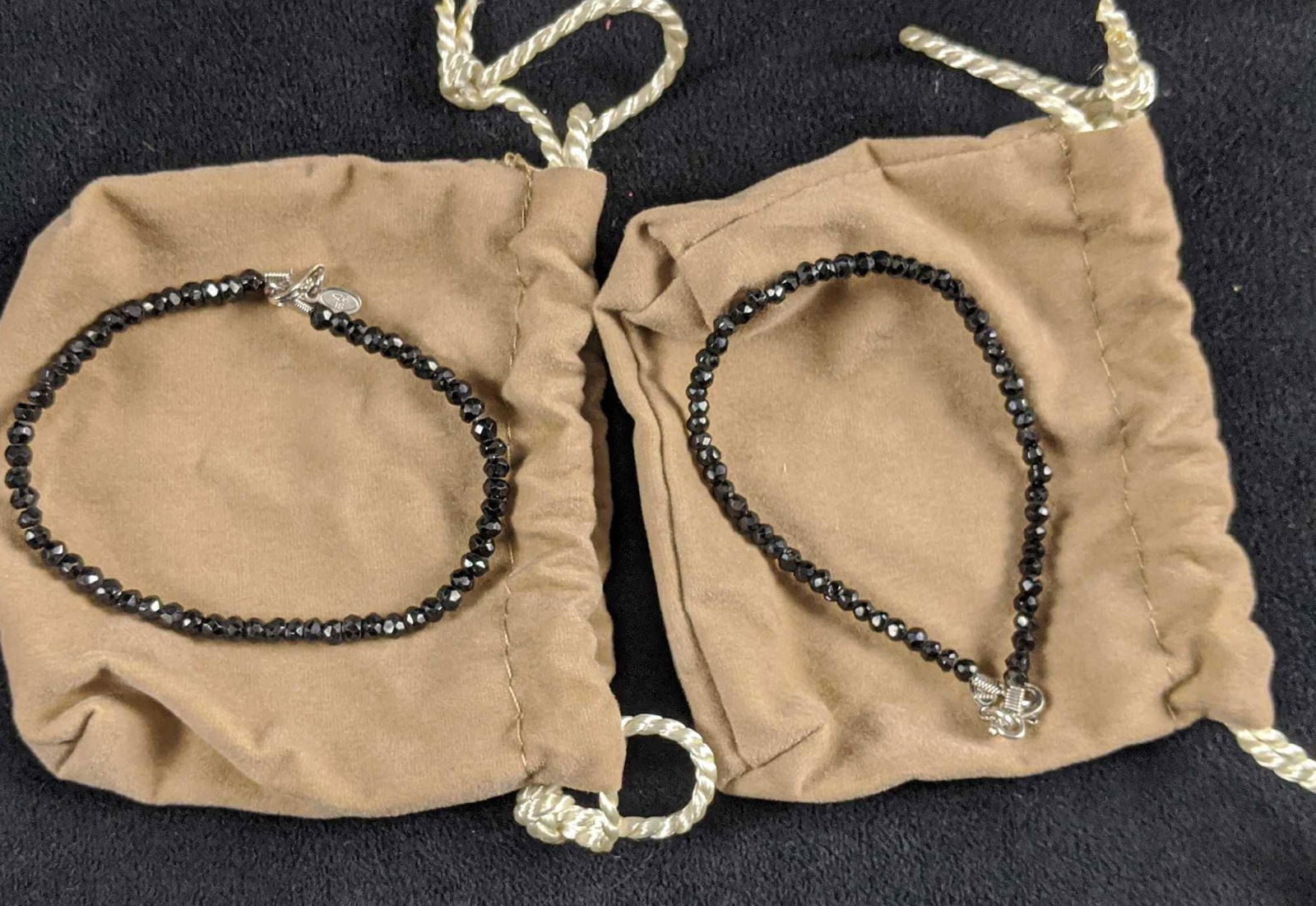 QVC Black Spinel Bracelet Lot Of Two (1 of 9)