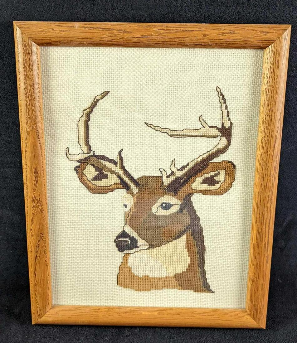 Framed Deer Cross Stich (1 of 6)