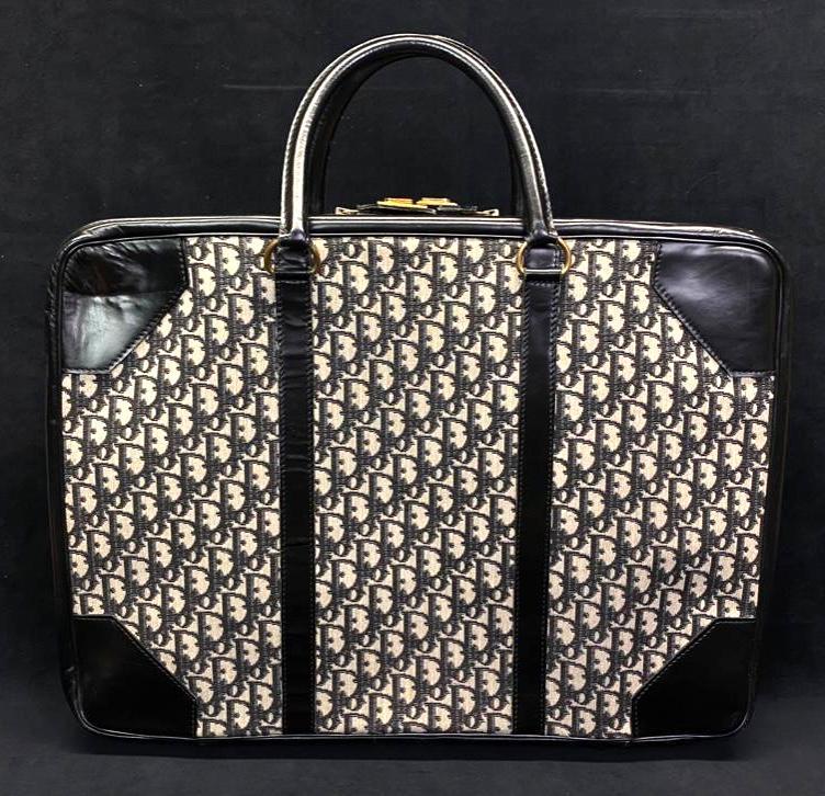 Vintage Christian Dior Oblique Monogram Suitcase