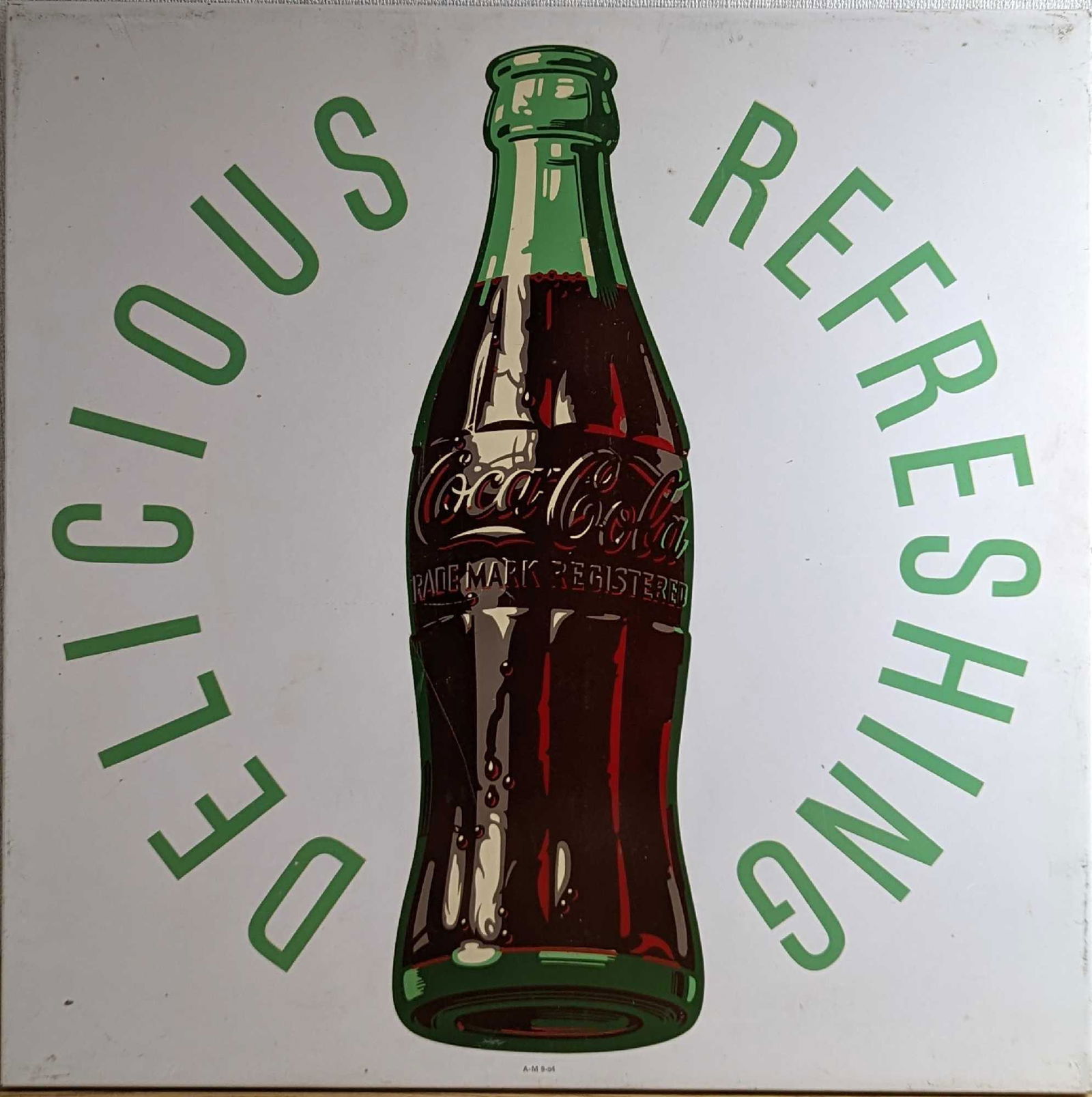 F18 Vintage Porcelain Delicious Refreshing Coca Cola Sign (1 of 10)