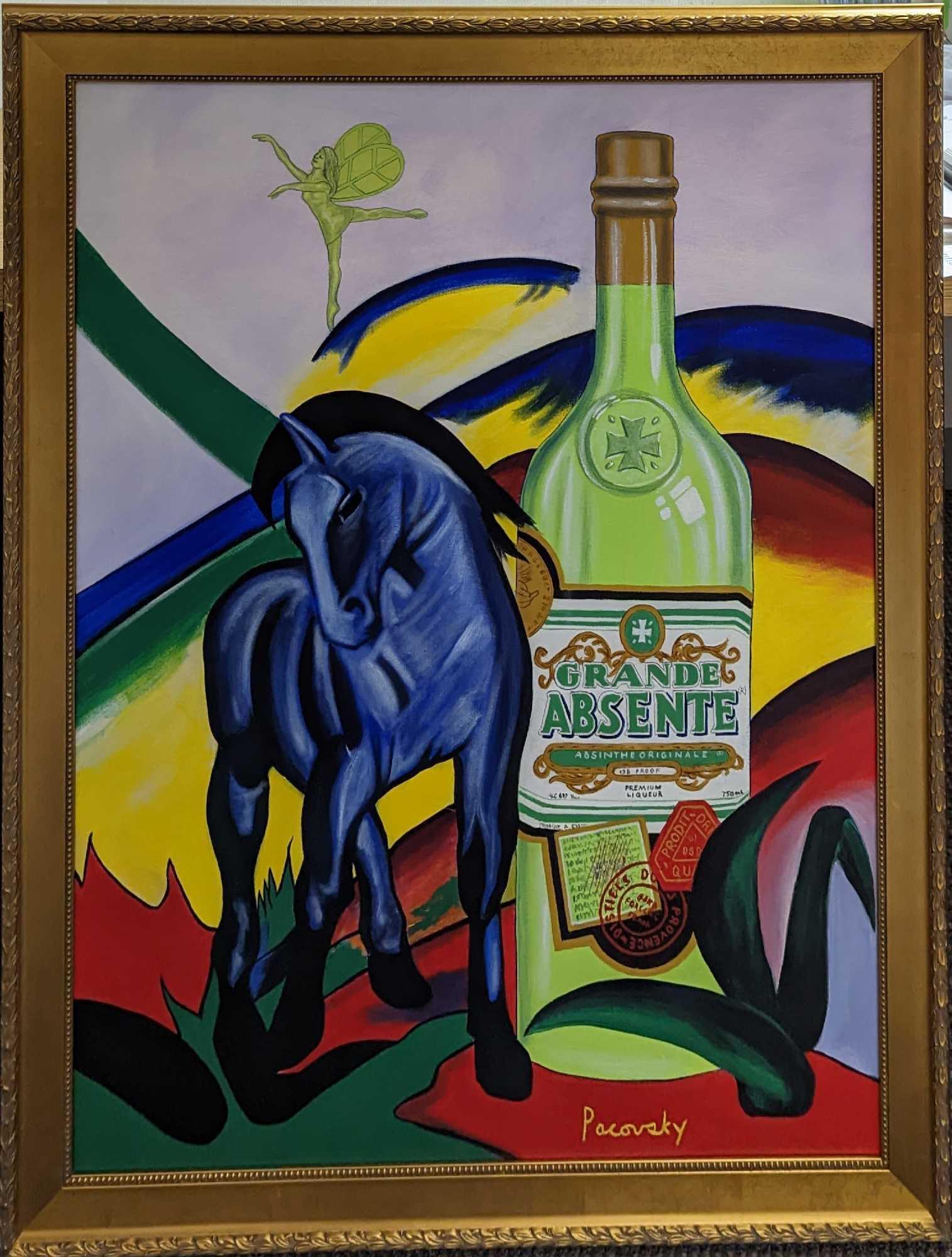 John Pacovsky Acrylic On Canvas Absente Absinthe (1 of 8)