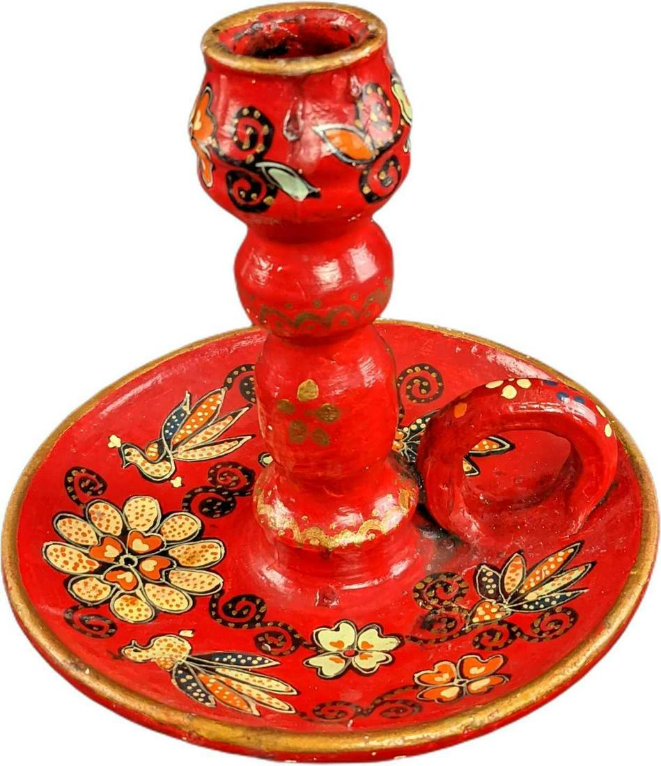 Vintage Ceramic Ecuadorian Hand Painted Ceramic Candle Holder (1 of 6)