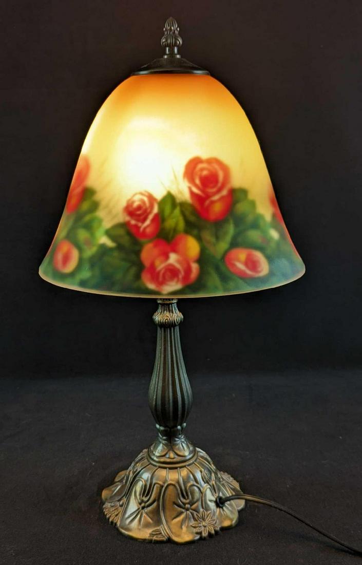 Vintage Style Reverse Painted Glass Lamp Mar 11, 2023 Rapid Estate Liquidators and Auction