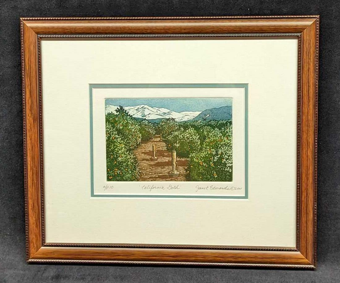 Framed Artist Proof California Gold Janet Edwards (1 of 6)
